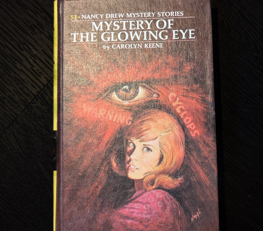 51 Mystery of the Glowing Eye Nancy Drew Book -1974 Yellow Number image 0