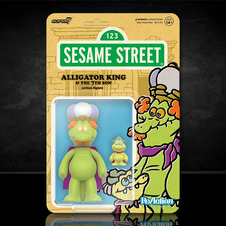 Alligator King and the 7th Son Sesame Street Action Figure 3 3/4 Super 7 image 0