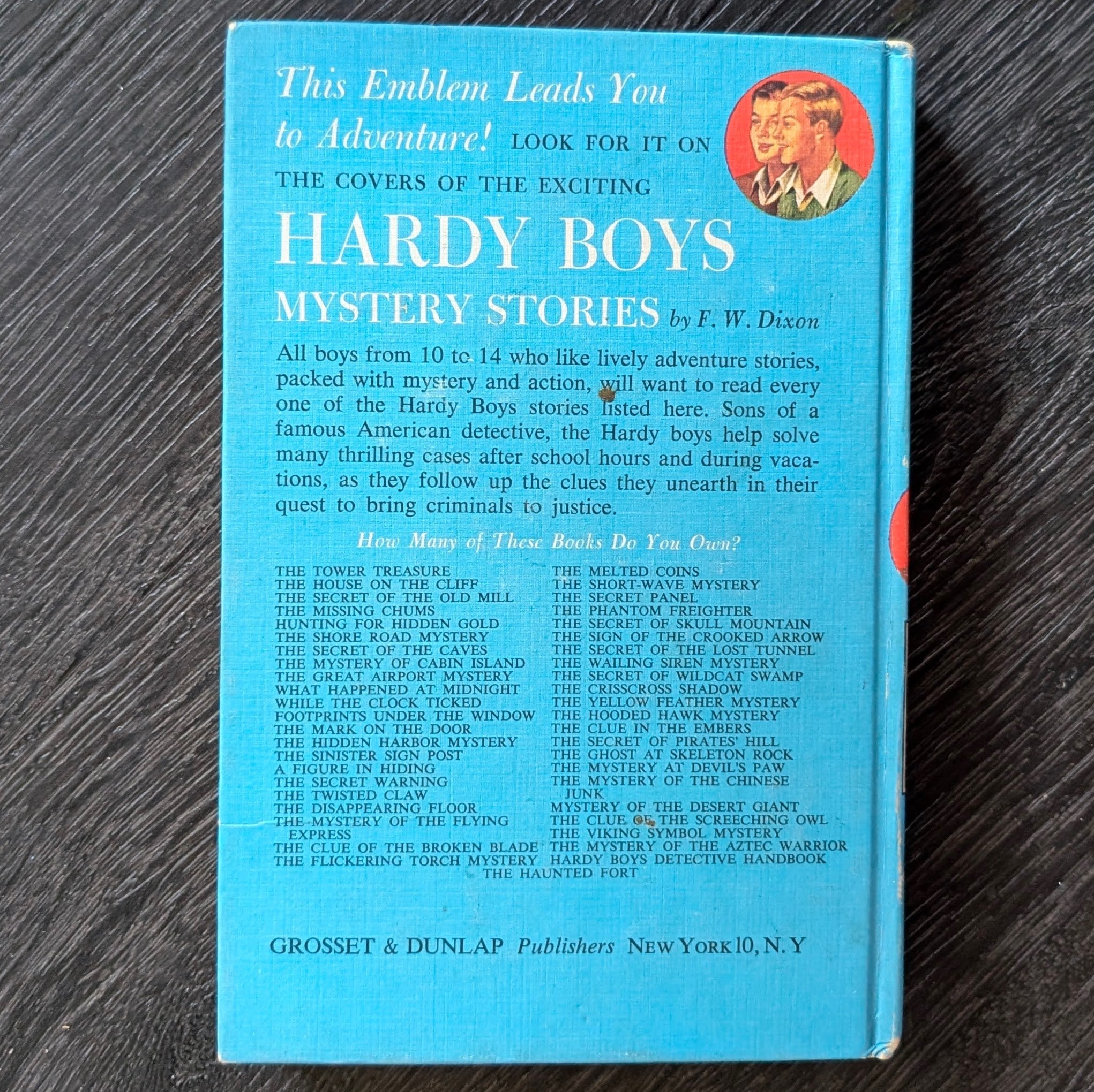 24 The Short Wave Mystery (1945):  Vintage Hardy Boys Book Blue-Back image 3