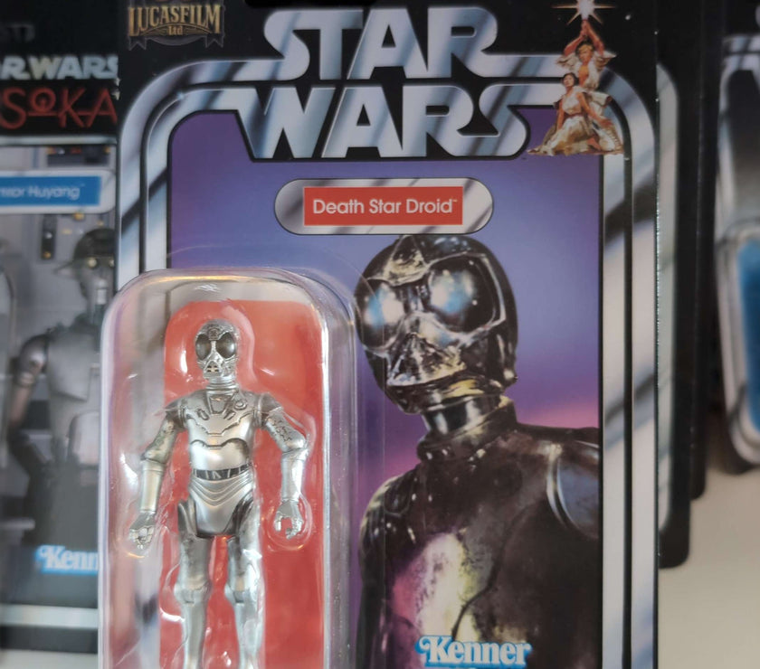 Death Star Droid Star Wars Vintage Collection Action Figure packaged in retro style by Hasbro.
