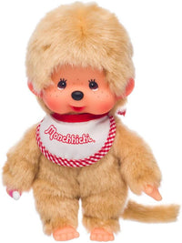 Sekiguchi Monchhichi Beige Fur 8" Monkey Plush BUNDLE - NWT Boy & Girl