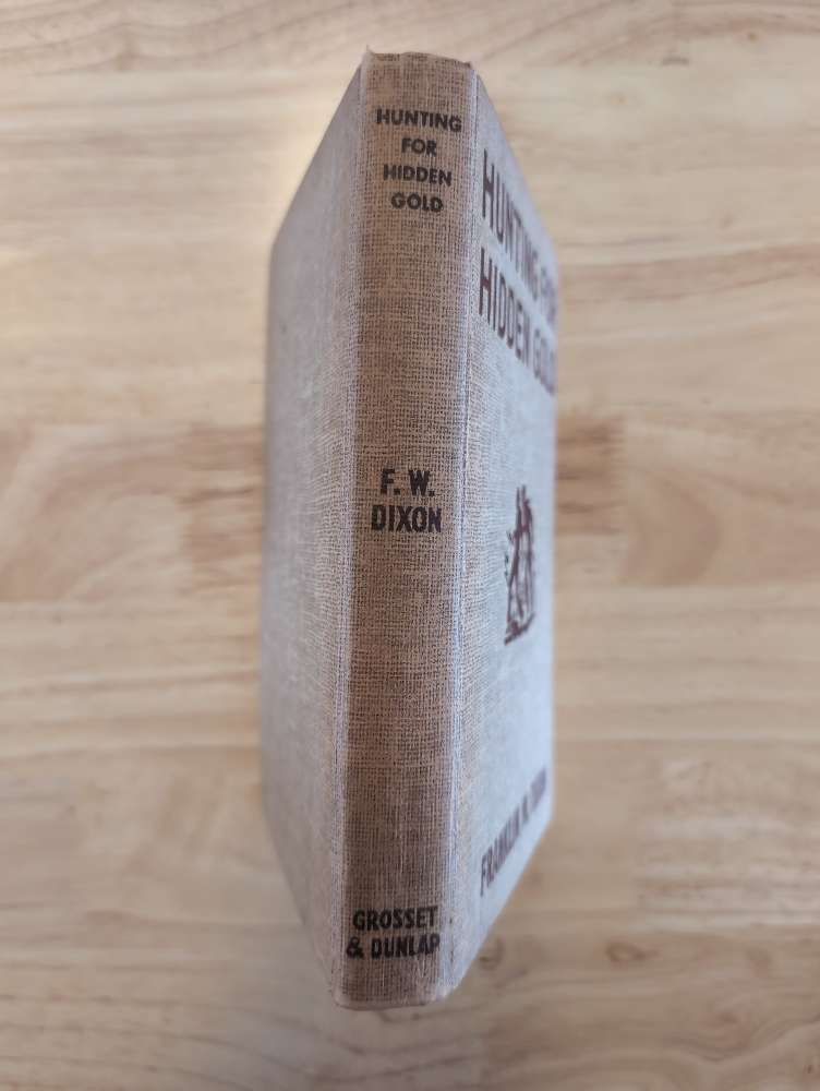 05 Hunting for Hidden Gold (1928):  Vintage Hardy Boys Book Brown Back image 5