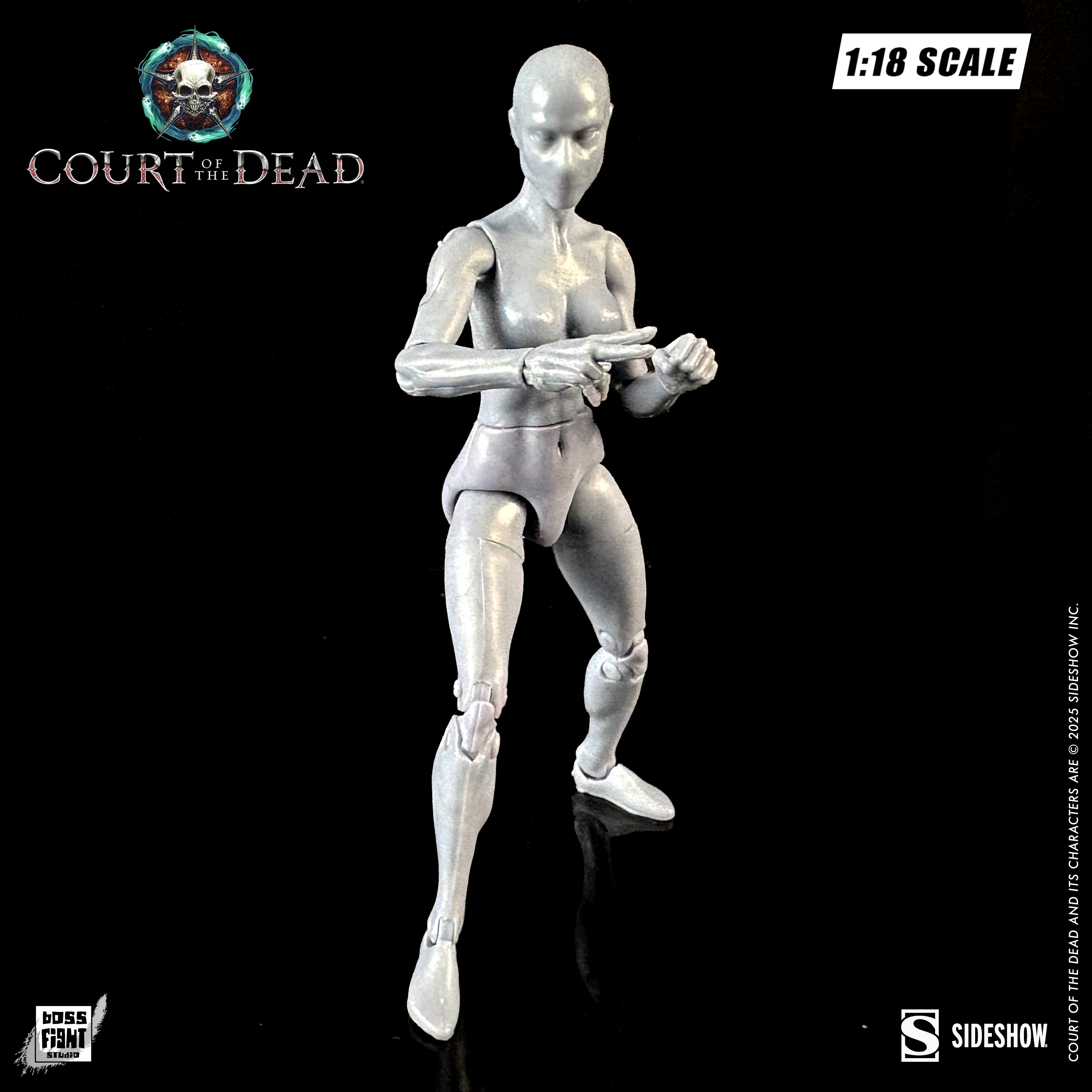 Boss Fight Studio Llc Ethereal Ash female blank figure 1:18 scale posed with black background Court of the Dead