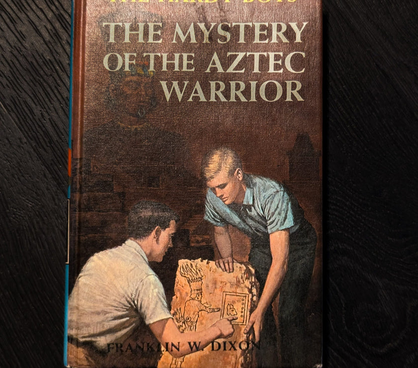 43 Mystery of the Aztec Warrior (1964):  Vintage Hardy Boys Book Blue-Back image 0