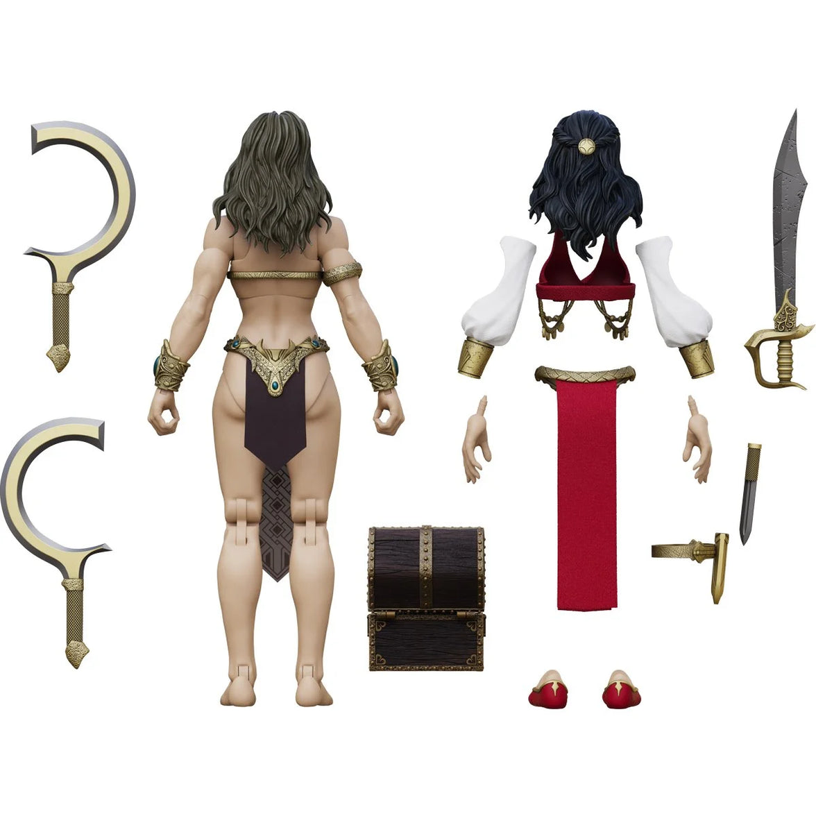 Belit Queen of Black Coast 6" Boss Fight Studio Figure Epic HACKS with alternate parts, weapons and chest