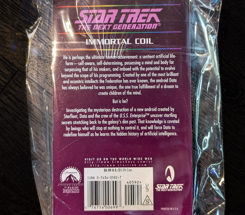 Immortal Coil: Star Trek The Next Generation Paperback Book image 1