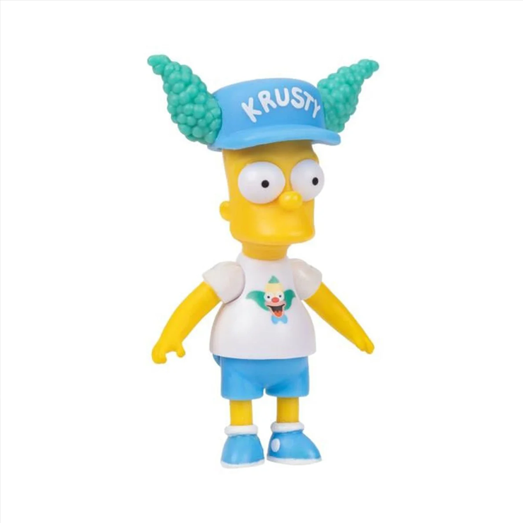 Bart Simpson With Krusty Hat The Simpsons Action Figure 2 1/2" Scale image 4