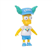 Bart Simpson With Krusty Hat The Simpsons Action Figure 2 1/2" Scale image 4