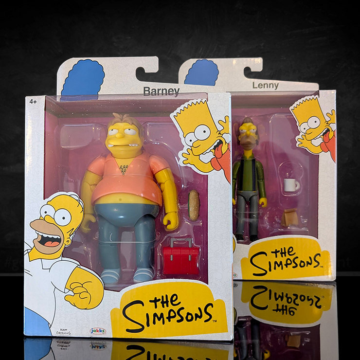 Barney Gumble and Lenny Leonard Combo Wave 4 Action Figure The Simpsons 5in image 0