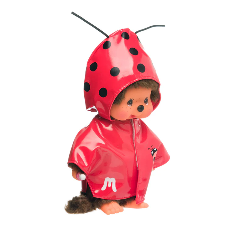 Monchhichi Lady Bug 7" Plush Toy - Classic Collectible Thumb-Sucking Monkey image 1