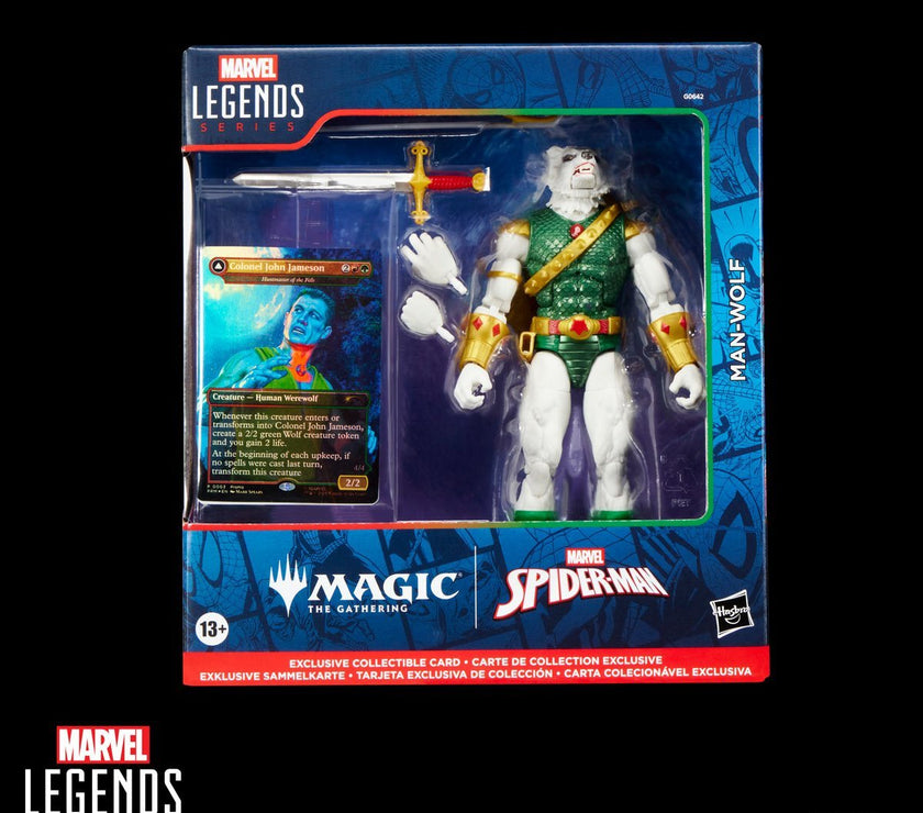 Spider-Man Marvel Legends Magic: The Gathering Man-Wolf 6-Inch Action Figure with Card