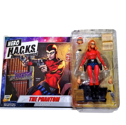 Boss Fight Studio Llc Julie Walker action figure in red suit with black boots and accessories in blister pack packaging