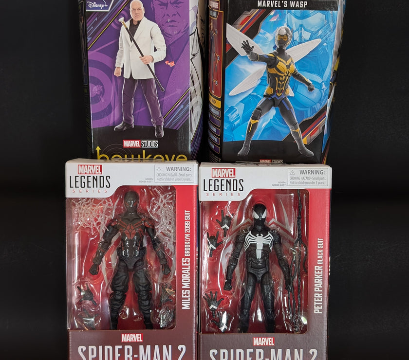 Marvel Lot of 4 Action Figures Peter Parker Miles Morales Spiderman image 0