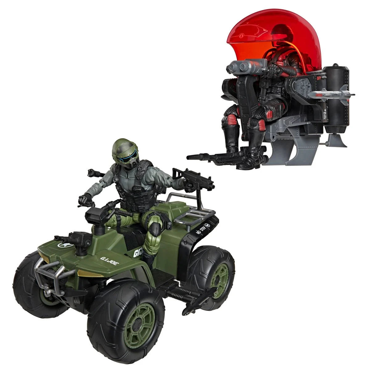Snake Eyes 6" Hasbro G.I. Joe Classified Varmint ATV & Stealth Pod Set with action figure and vehicle