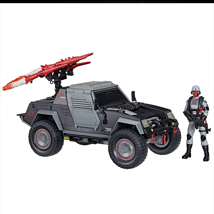 Hasbro GI Joe Classified Series Night Attack Stinger Jeep with armed Cobra figure and missile launcher accessory
