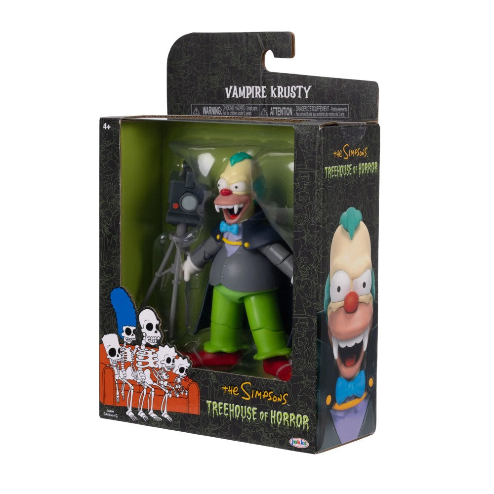 Vampire Krusty the Clown Deluxe Action Figure The Simpsons 5" Treehouse of Horror by Jakks Pacific in packaging.