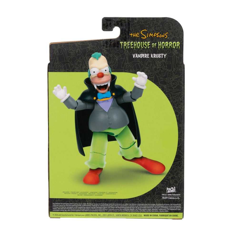 Vampire Krusty the Clown Deluxe Action Figure The Simpsons 5" Treehouse of Horror by Jakks Pacific in packaging