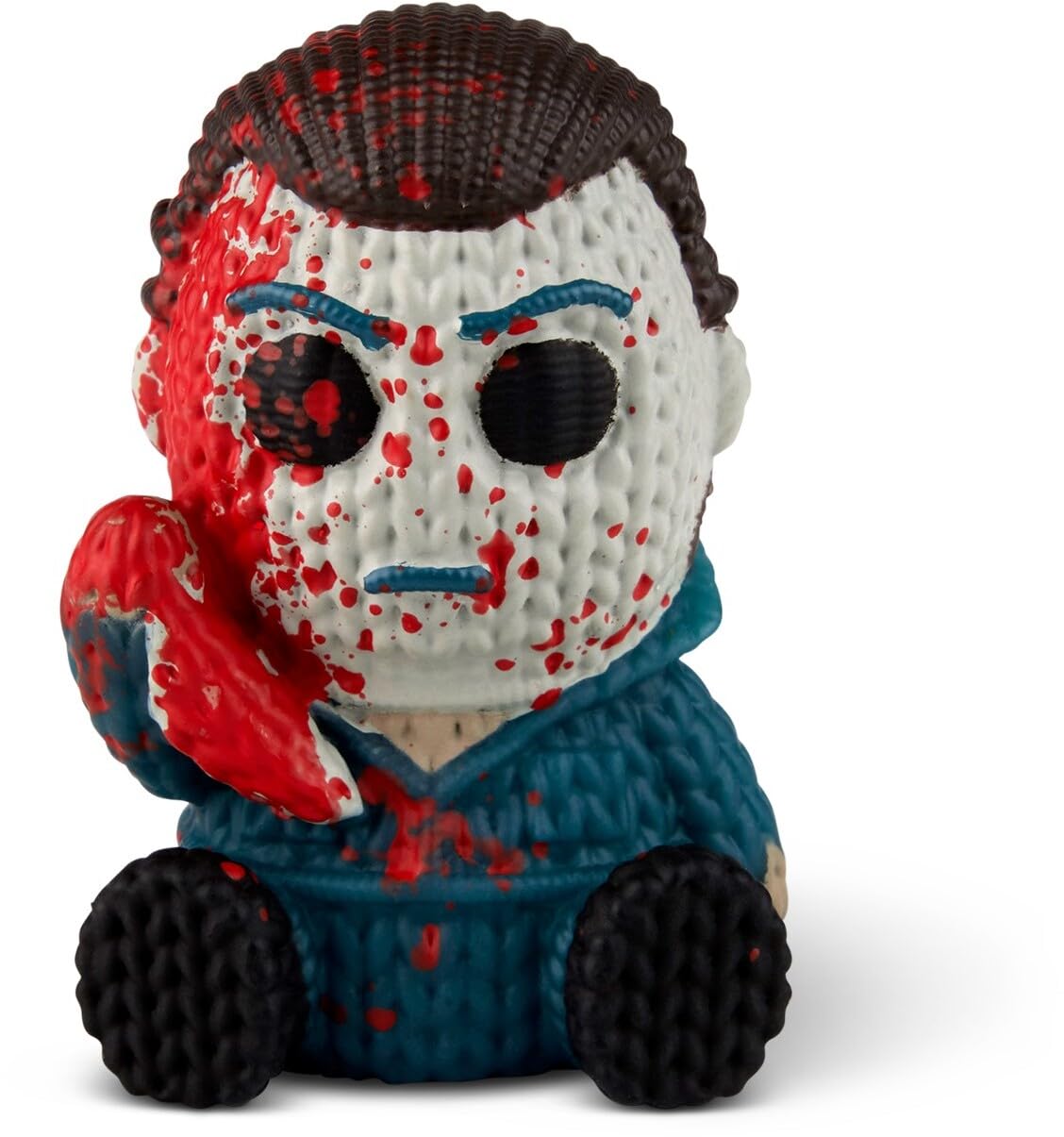 Handmade By Robots Halloween II Michael Myers bloody micro vinyl figure sitting with knife in hand