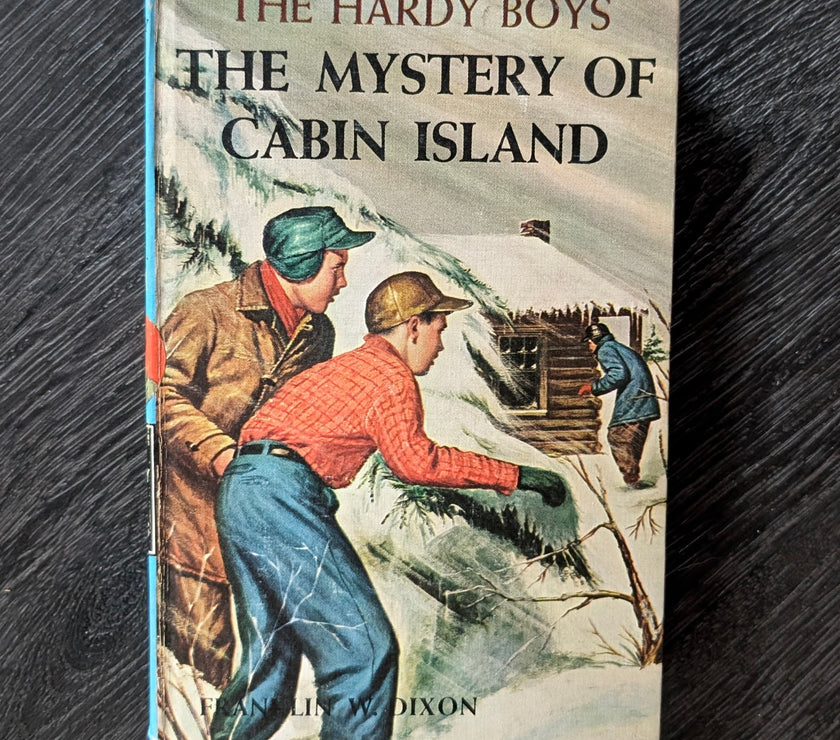 08 The Mystery of Cabin Island (1929-Brown):  Hardy Boys Book Blue-Back image 0