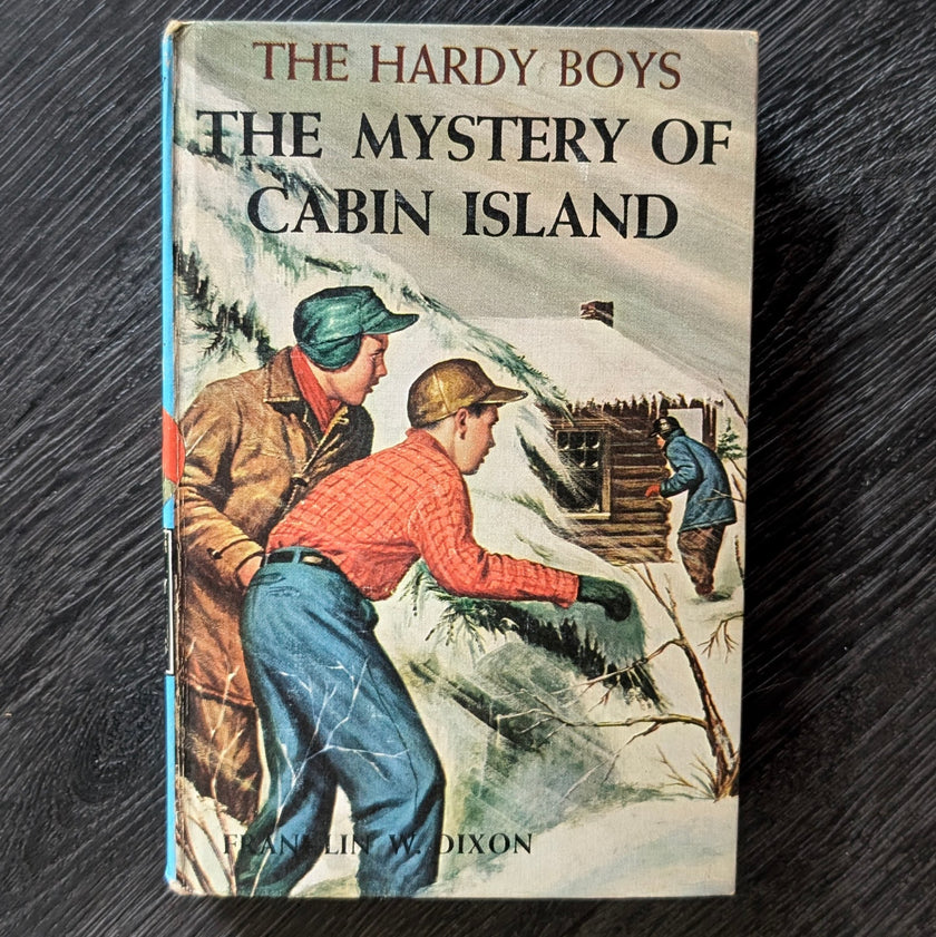 08 The Mystery of Cabin Island (1929-Brown):  Hardy Boys Book Blue-Back image 0