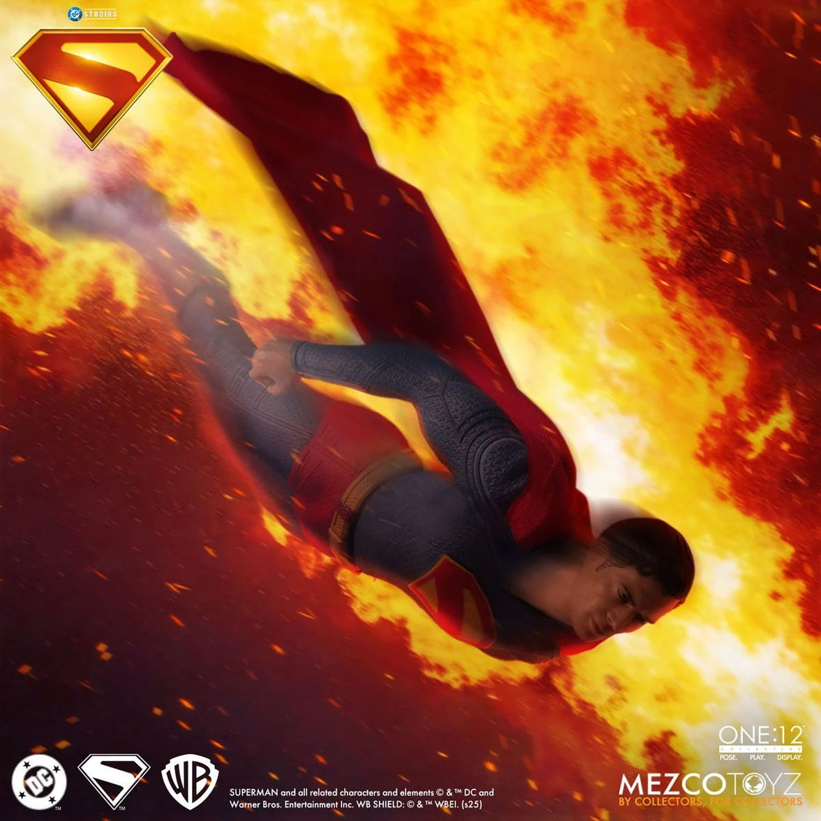 Superman (2025) One:12 Collective Action Figure by Mezco Toyz with Krypto the Superdog 6.7-Inch