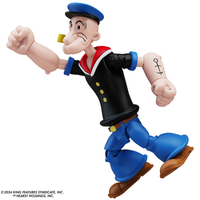 Boss Fight Studio Llc Popeye Classics action figure in black shirt blue pants pipe and blue sailor hat in dynamic pose