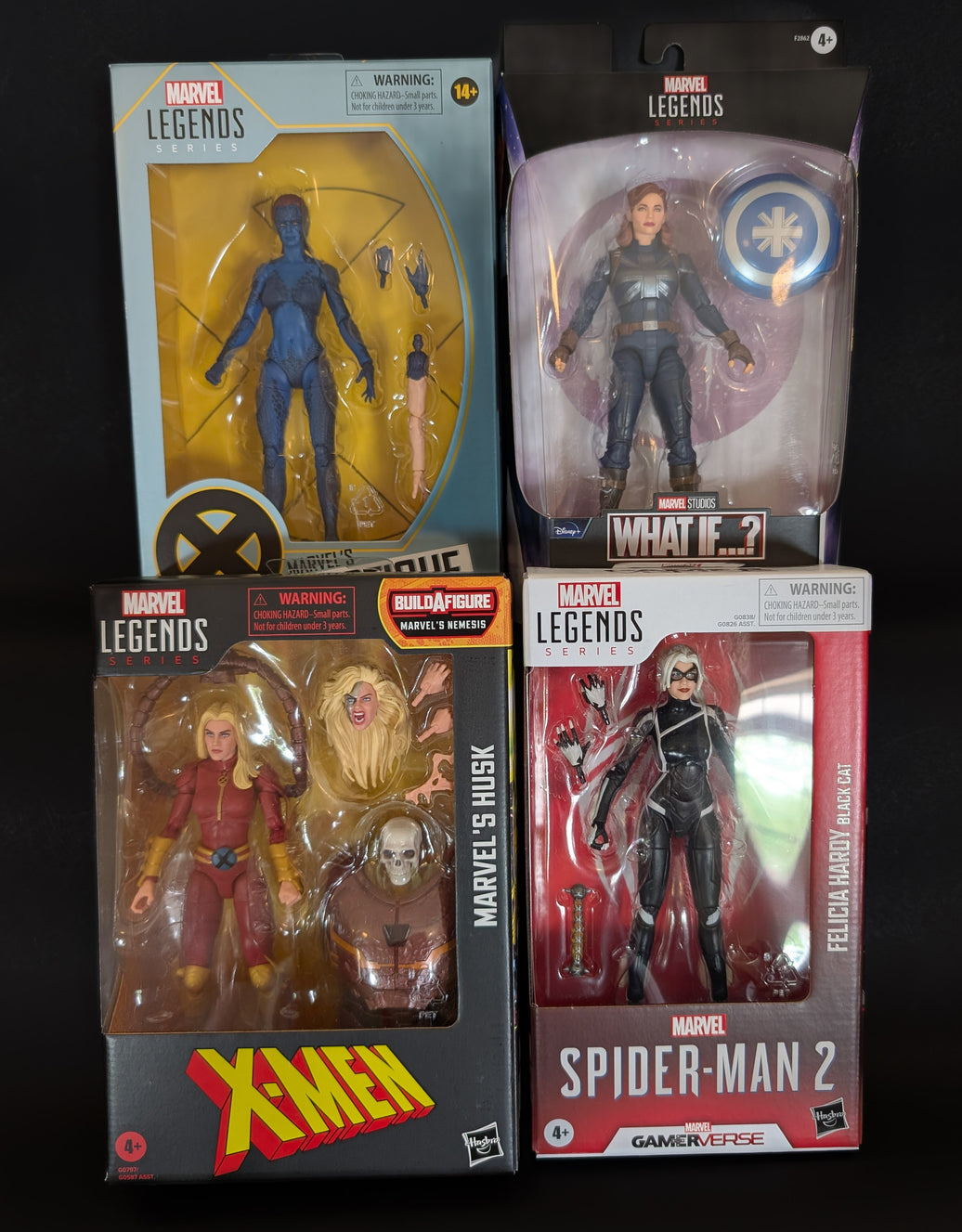 Girls of Marvel 4 Pack Action Figure Lot Husk Felicia Carter Mystique 1:12 image 0