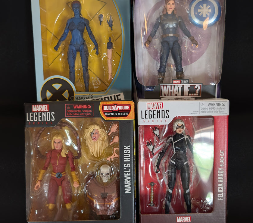 Girls of Marvel 4 Pack Action Figure Lot Husk Felicia Carter Mystique 1:12 image 0