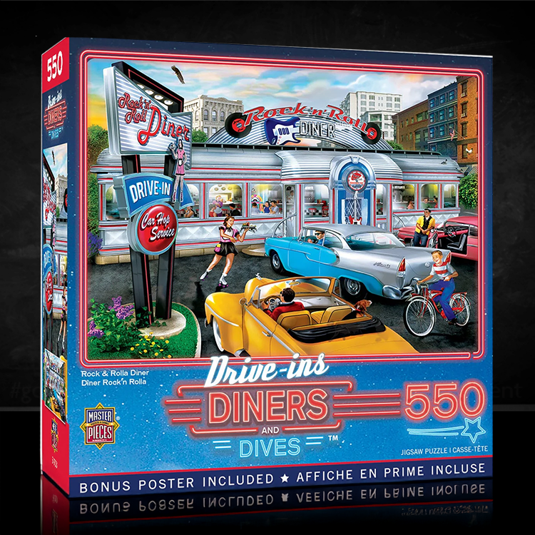 Drive-Ins Diners and Dives Puzzle Rock and Rolla Diner Master Pieces 550 image 0
