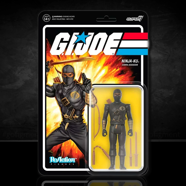 GI Joe Ninja-Ku Cobra Assassin Action Figure 3.75" Super7 ReAction image 0