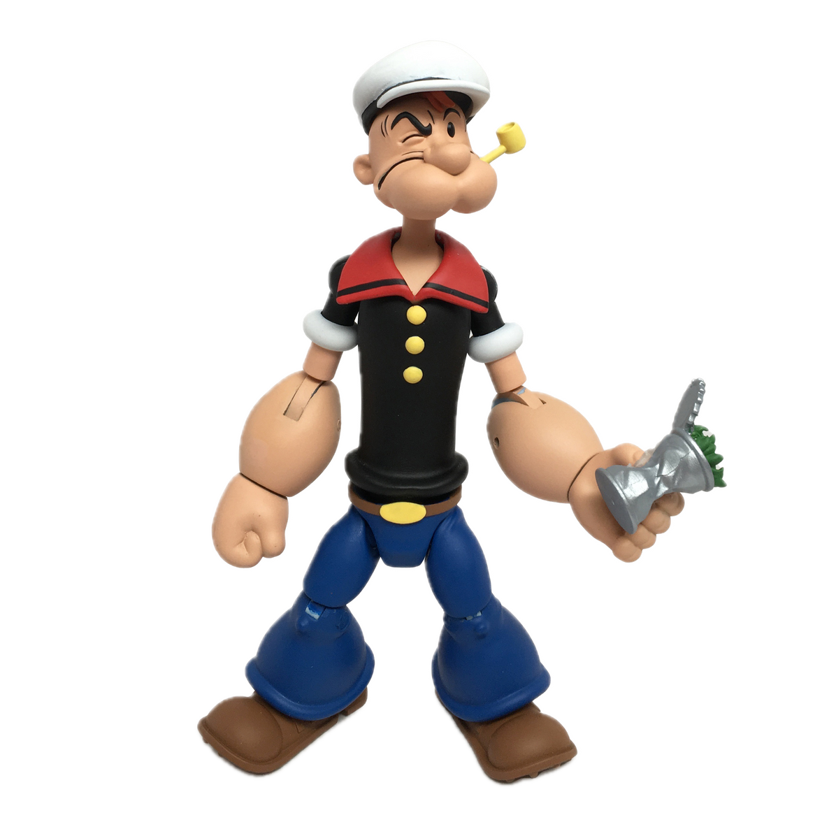 Boss Fight Studio Llc Popeye Classics figure in black sailor shirt holding silver can with pipe and classic wink expression