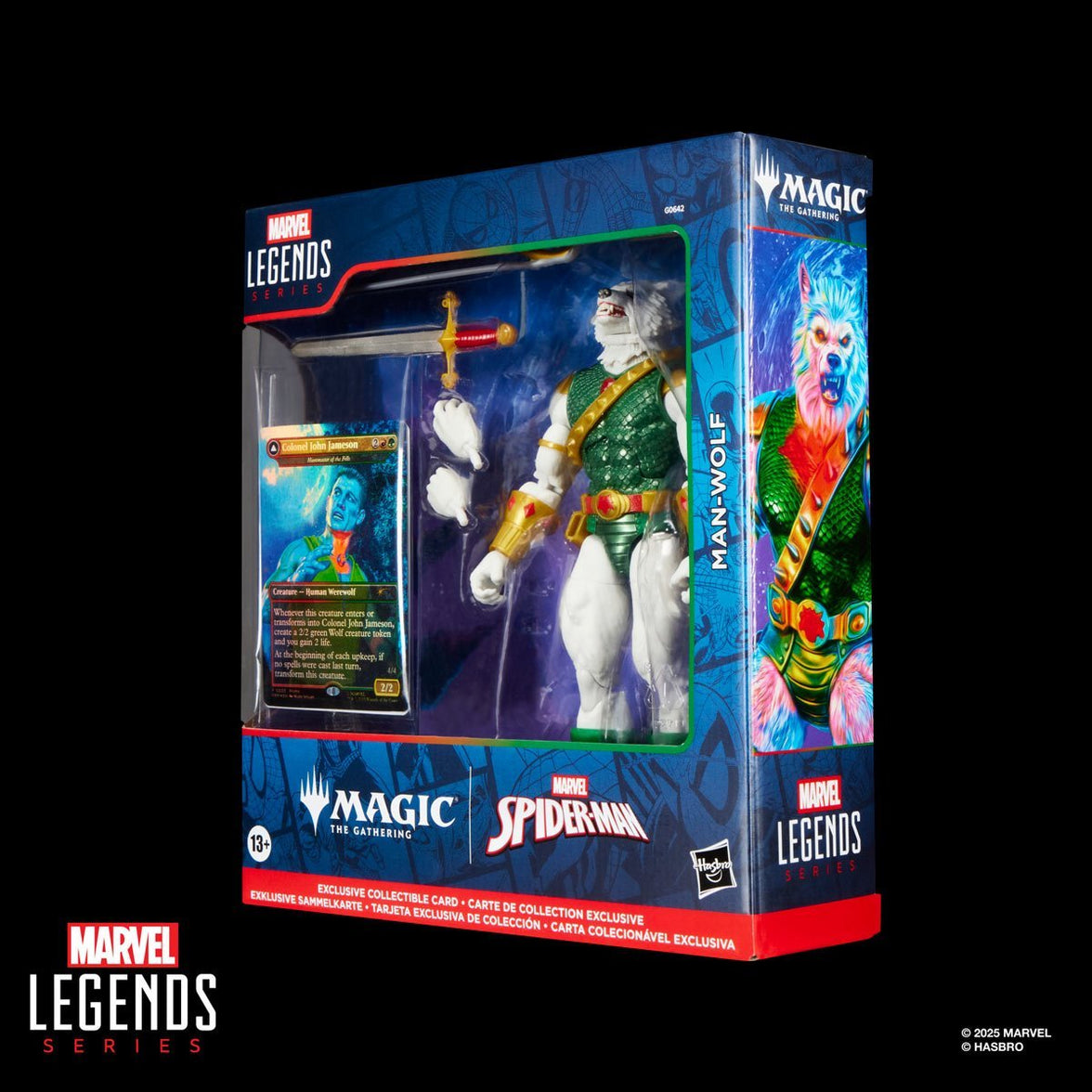 Spider-Man Marvel Legends Magic: The Gathering Man-Wolf 6-Inch Action Figure with Card
