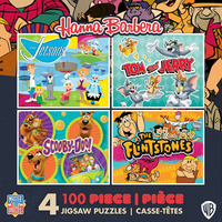 Hanna Barbera 4 Pack Jigsaw Puzzles | Master Pieces | 100 Pieces Each image 1