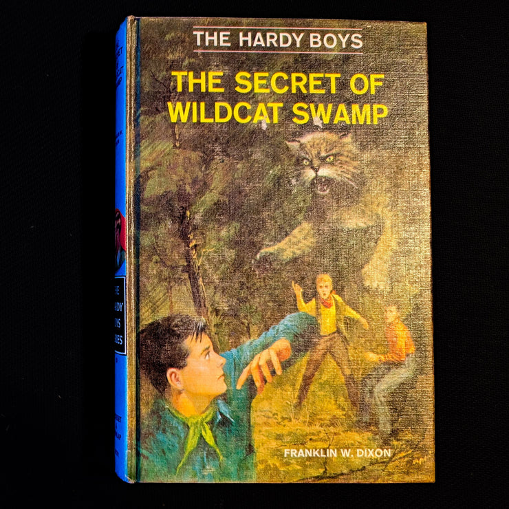31 Secret of Wildcat Swamp (1952/1969):  Vintage Hardy Boys Book Blue-Back image 0
