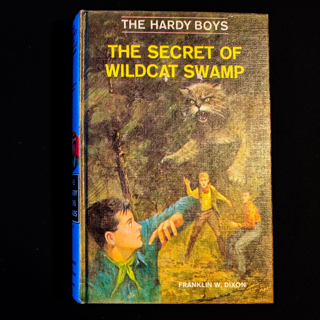 31 Secret of Wildcat Swamp (1952/1969):  Vintage Hardy Boys Book Blue-Back image 0