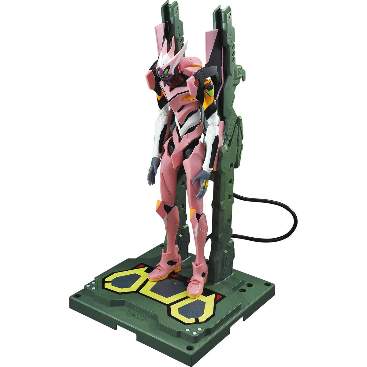 Type-08a 6.5" Blokees Model Kits Neon Genesis Evangelion Legend Edition pink mecha model on green base