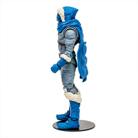 Captain Cold McFarlane 7-inch DC Multiverse action figure in blue suit with fur trim and hood side view
