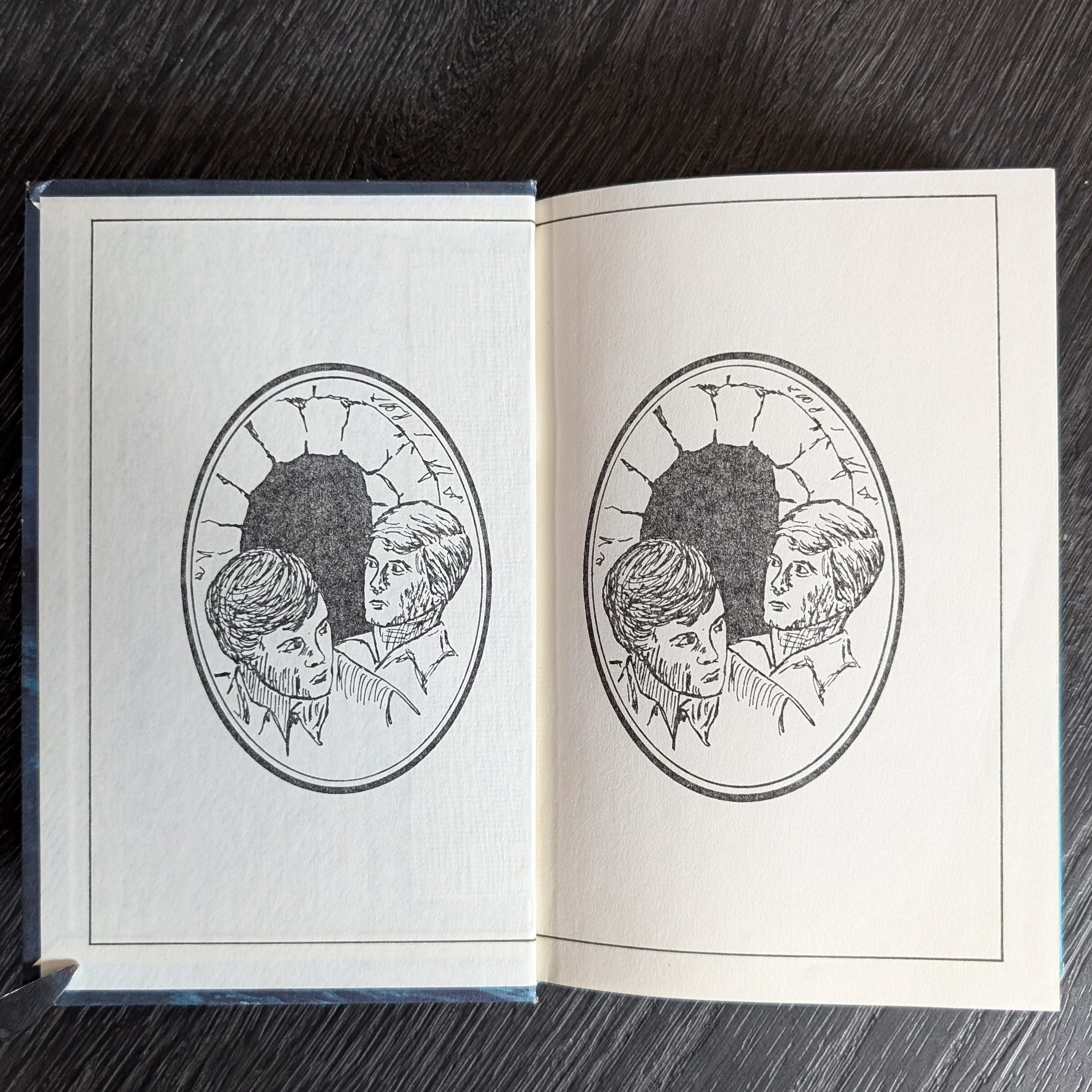 17 The Secret Warning (1966-YN Cameo):  Hardy Boys Book Blue-Back image 2