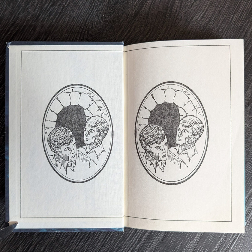 17 The Secret Warning (1966-YN Cameo):  Hardy Boys Book Blue-Back image 2