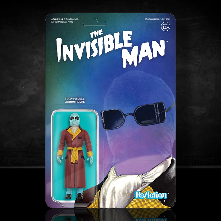 The Invisible Man (Clear) - Universal Monsters 3 3/4-inch ReAction Figure image 0