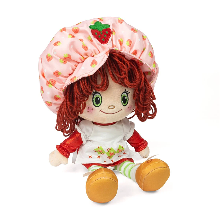 14-inch classic Strawberry Shortcake plush doll with soft yarn hair by Loyal Subjects on white background