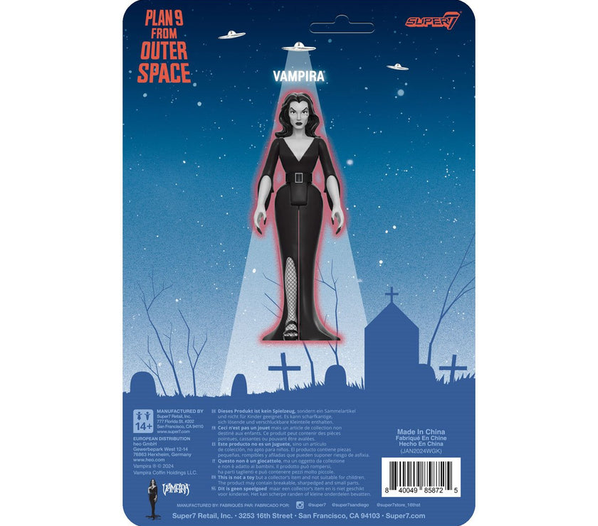 Vampira (Plan 9 Grayscale) 3 3/4-Inch ReAction Figure image 6
