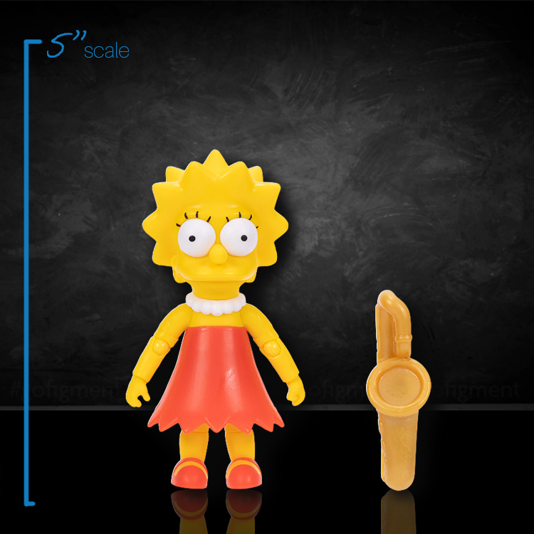 Lisa Simpson with Saxaphone Wave 2 Action Figure The Simpsons 5in Scale image 1