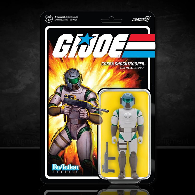 GI Joe Cobra Shocktrooper Green Action Figure 3.75" Super7 ReAction image 0