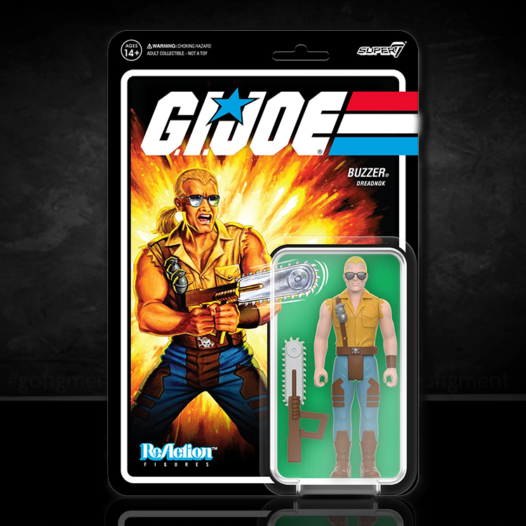 GI Joe Buzzer Action Figure 3.75" Super7 ReAction Retro Collection image 0