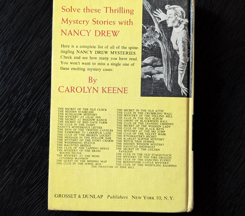 33 The Witch Tree Symbol Nancy Drew Book -1955 Blue Endpages image 2