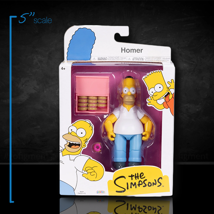 Homer Simpson with Donuts Wave 1 Action Figure The Simpsons 5in Scale image 0