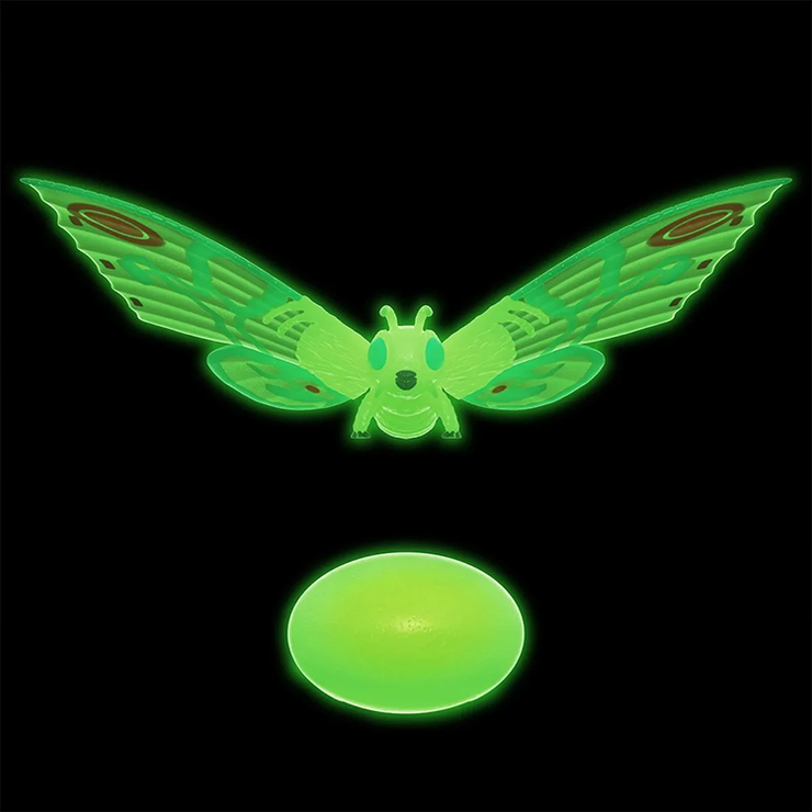 Godzilla Mothra (Glow-in-the-Dark) 3 3/4-Inch ReAction Figure image 1