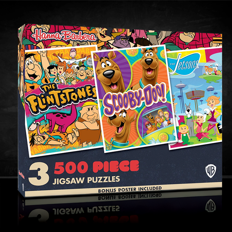 Hanna Barbera - 3 Pack of Puzzles Master Pieces 500 Pieces each image 0