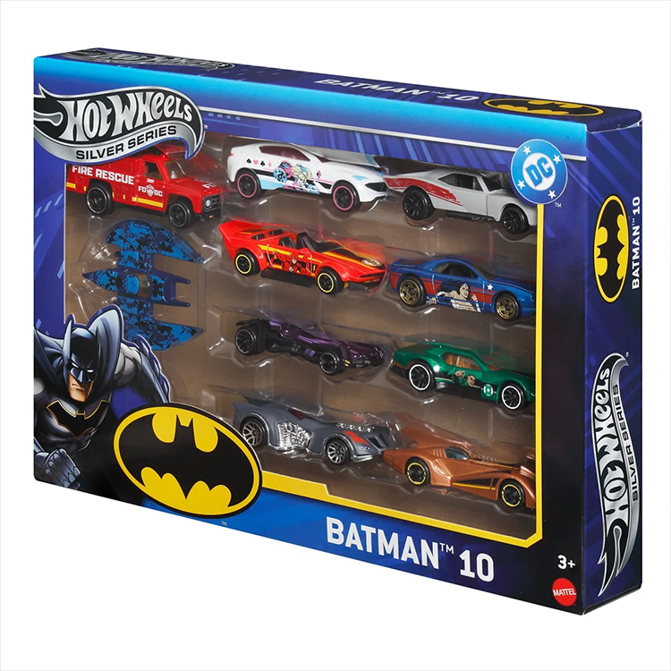 Hot Wheels Batman Die-Cast Metal Vehicle 10-Pack Case of 6 image 1